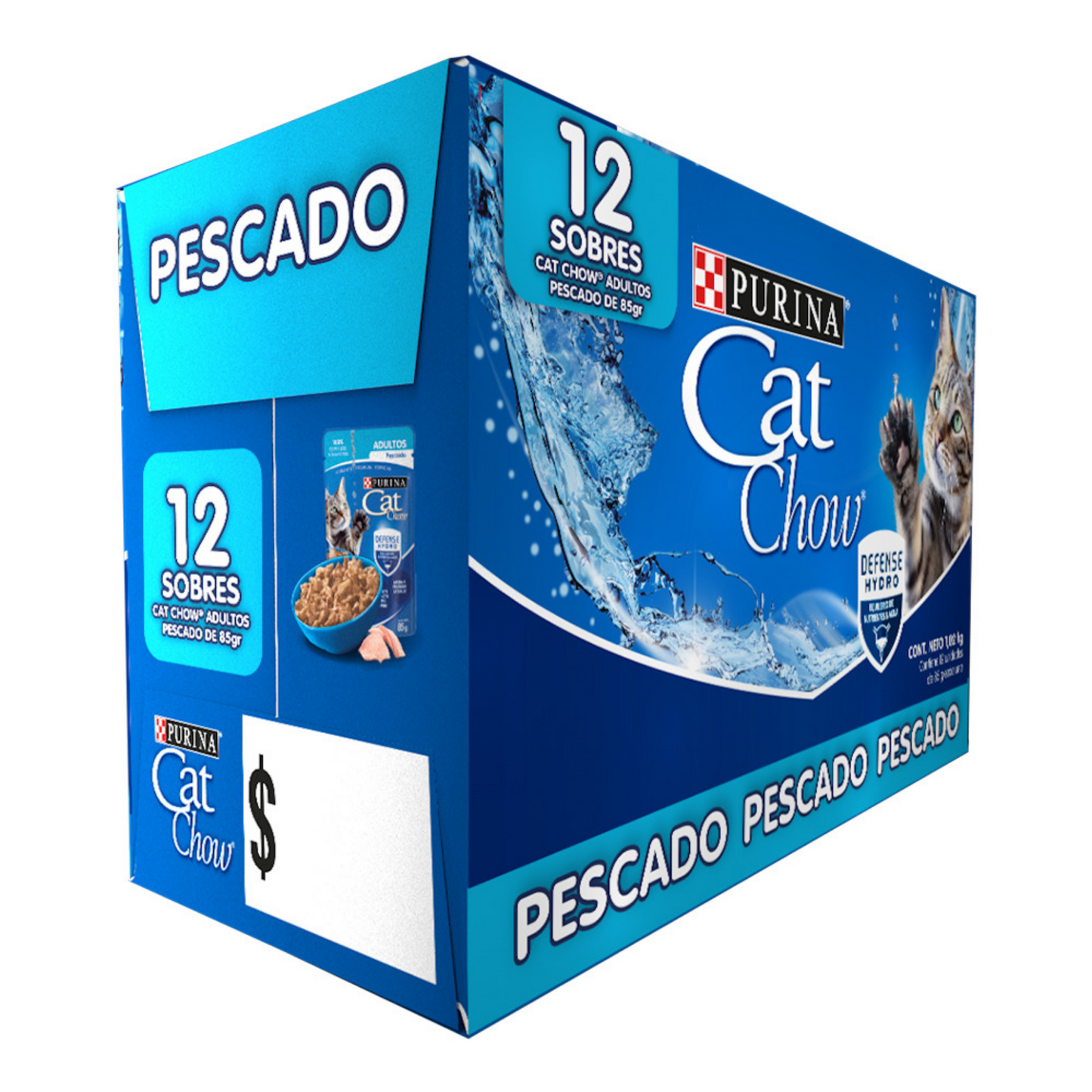 Cat Chow Pouch Hydro Defense de Pescado para Gatos Esterilizados 85gr